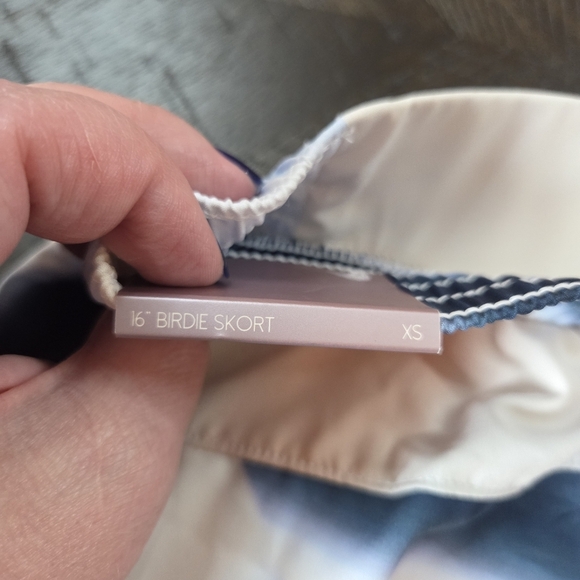 CALIA by Carrie Underwood Golf Birdie Skort XS 16" Sediment Stripe Ardosia NWT - Picture 11 of 12